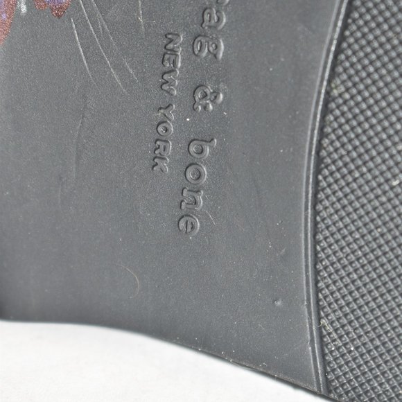 $550 RAG & BONE Slayton Combat Boot EDGY LEATHER ANTIQUE WHITE 39.5 (D11) - Picture 9 of 12